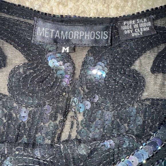 Vintage 80’s Metamorphosis 100% Silk Top – Size M – Made in India - Picture 3 of 8